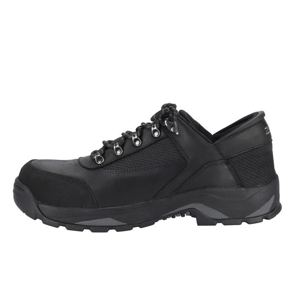 Zeba Shoes | Men's Industrial Black Genuine Leather Steel Toe Work Shoes (Sizes 7-16)